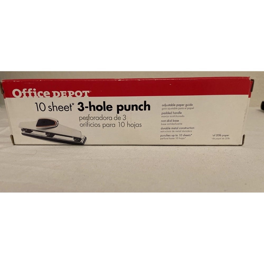 OFFICE DEPOT 10-SHEET 3-HOLE PUNCH